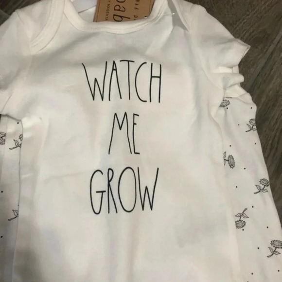 Rae Dunn WATCH ME GROW sunflower outfit 6-9M - Picture 2 of 4